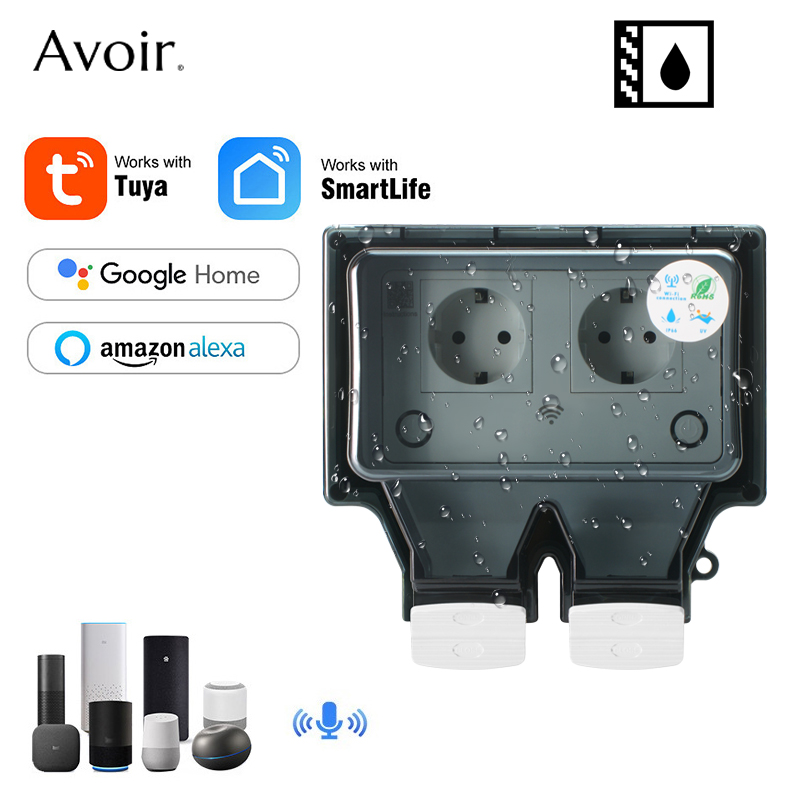 Outdoor Power Plug In - Avoir-Tuya 벽 전기 소켓, Ip66 방수