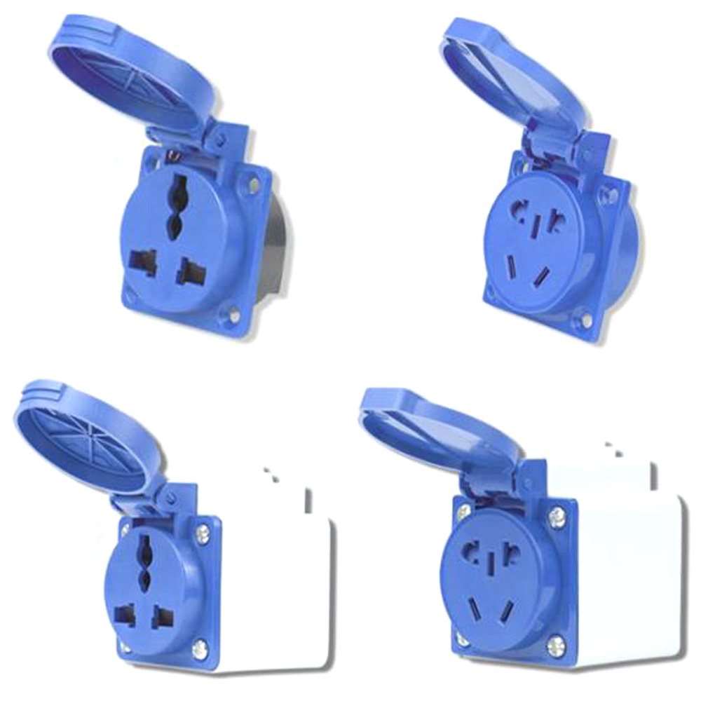 Outdoor Power Inlet Box - 블루 IP54 10A/16A 220V 다기능 산업용