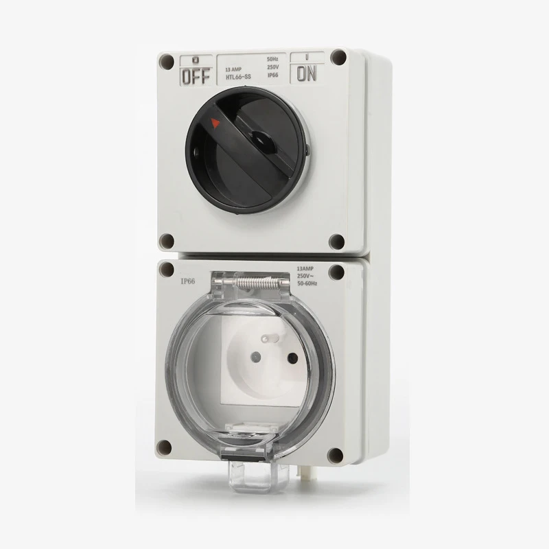 Outdoor Power Inlet Box - IP66 220V 방수 방진 실외 벽