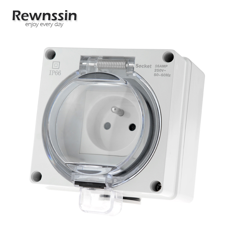 Outdoor Power Inlet Box - 야외 벽 전원 소켓, IP66 방수