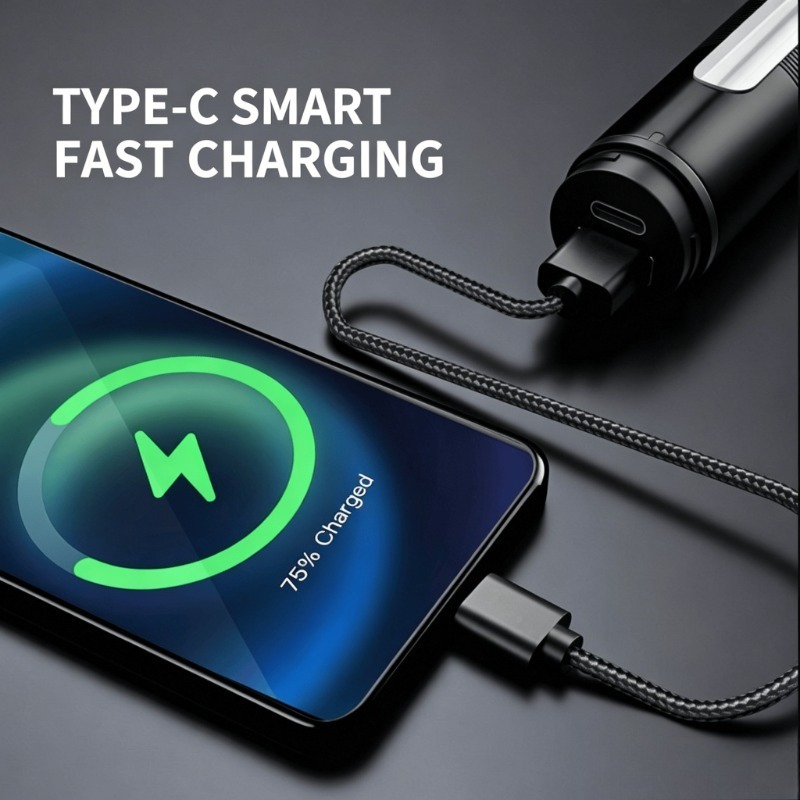 다기능 LED 손전등 줌 가능 COB 사이드 라이트 충 - Outdoor Power Bank 리뷰 및 가격