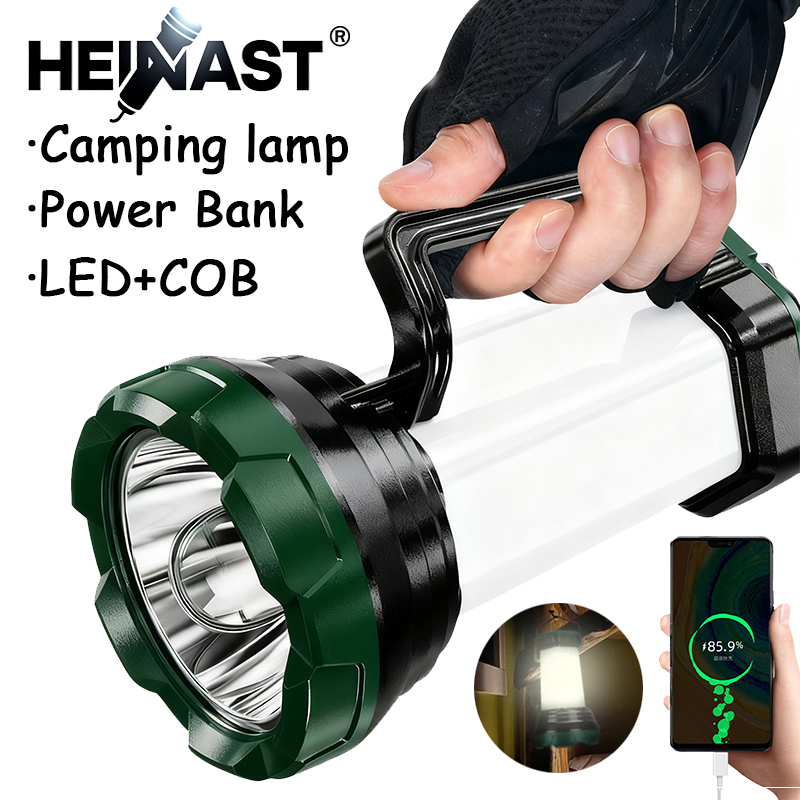 COB 캠핑 램프와 함께 휴대용 강력한 LED 손전등  - Outdoor Power Bank 리뷰 및 가격