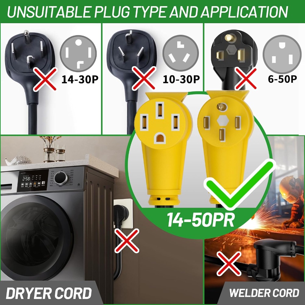 미국 배송 핫 신상품 25피트 50암페어 RV EV 연 - Outdoor Power Extension 리뷰 및 가격