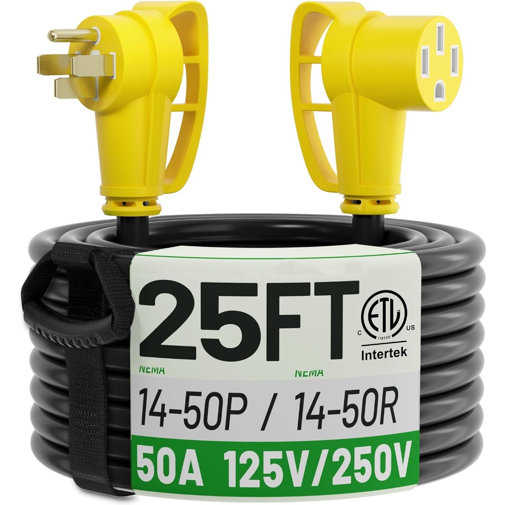 미국 배송 핫 신상품 25피트 50암페어 RV EV 연 - Outdoor Power Extension 리뷰 및 가격
