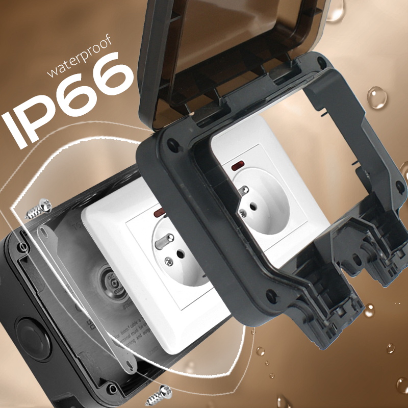 Avoir IP66 이중 전원 소켓 검정색 야외 방수  - Outdoor Power Inlet Box 리뷰 및 가격