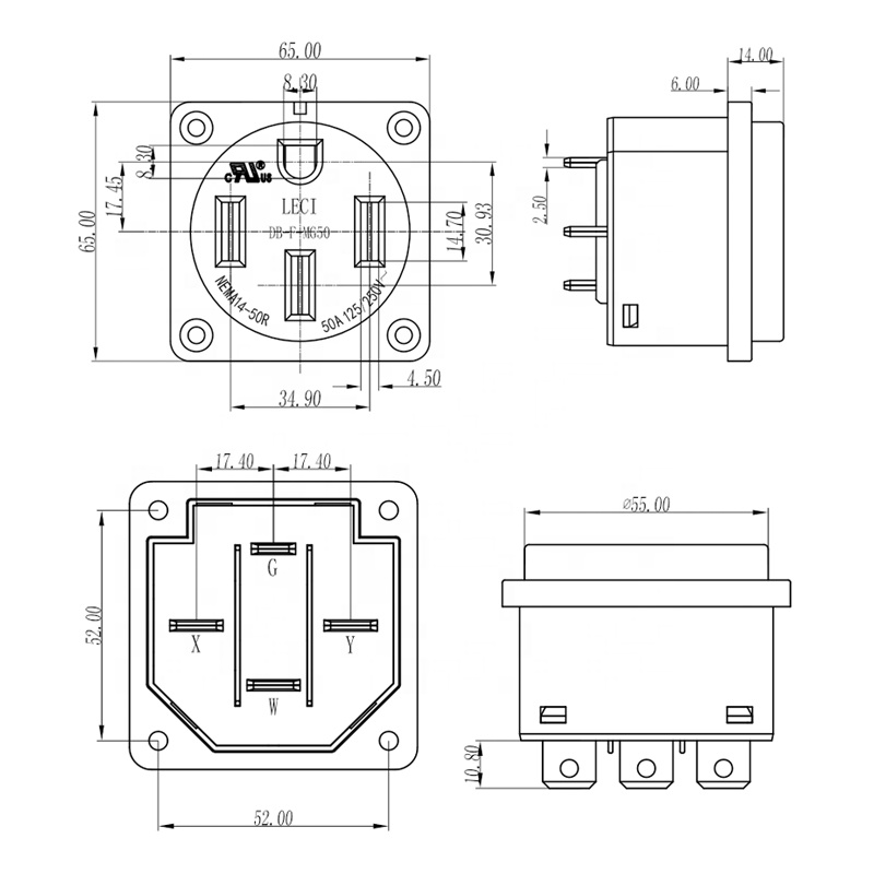 NEMA 14-50R 콘센트 50A RV 전원 입력 소 - Outdoor Power Inlet Box 리뷰 및 가격