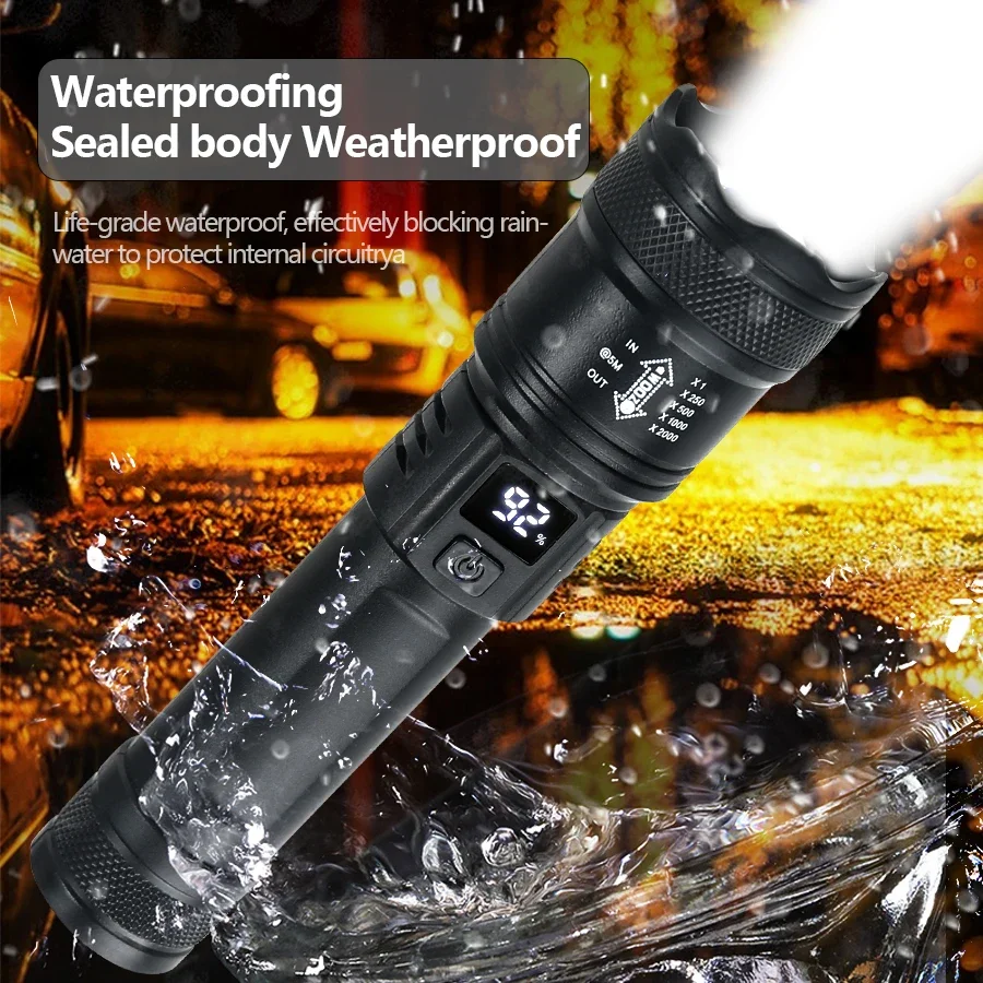 강력한 LED 손전등 배터리 디스플레이, USB 충전식 - Outdoor Usb Power Bank 리뷰 및 가격