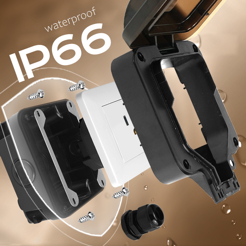 Avoir IP66 벽 방수 소켓 단일 상자 전기 콘센 - Outdoor Power Inlet Box 리뷰 및 가격