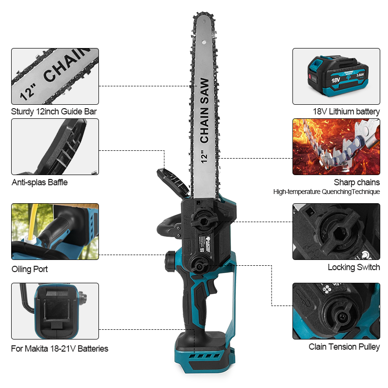 Makita 18V 배터리 용 12 인치 무선 블루 전 - Pole Saw Cordless 리뷰 및 가격