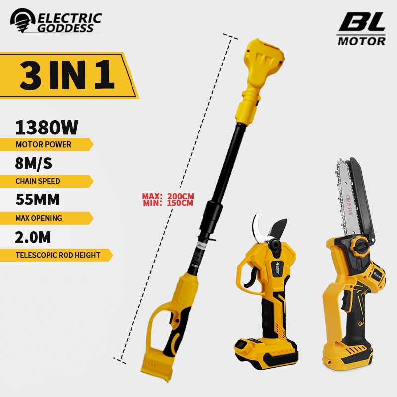 브러시리스 6인치 전기 체인톱 텔레스코픽 폴 전정기 높 - Pole Saw Cordless 리뷰 및 가격