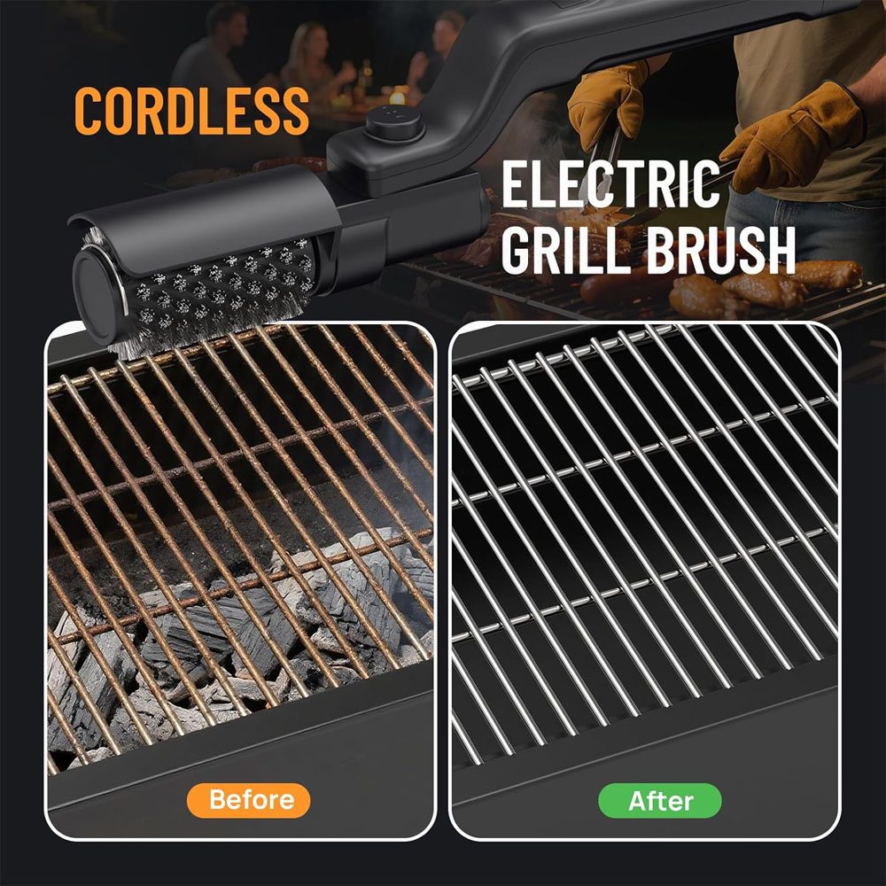 전기 그릴 브러시 충전식 3단계 강력한 속도 BBQ 그 - Outdoor Power Grill 리뷰 및 가격