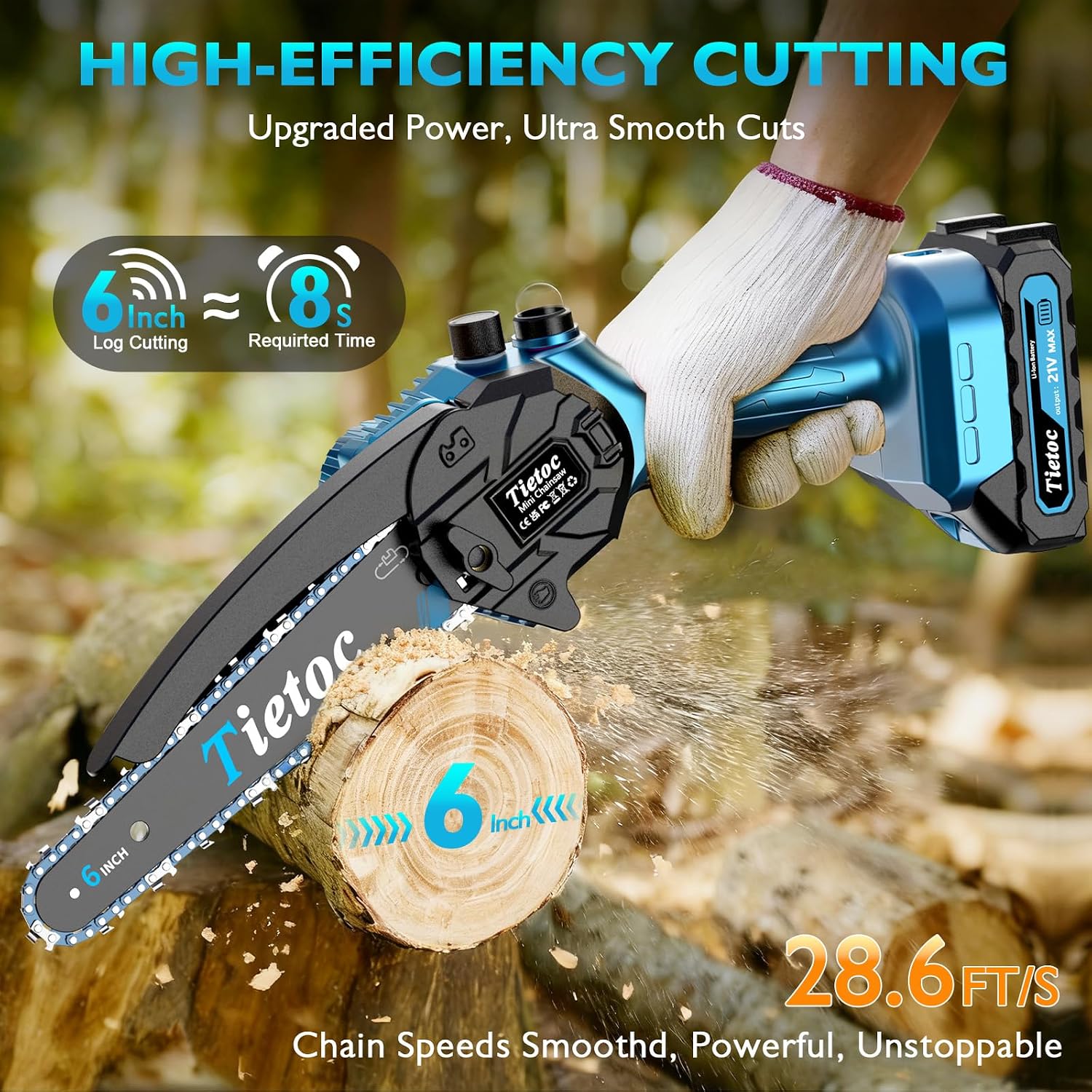 미니 전기톱, 6인치 무선 전기톱, 880W 강력 전동 - Pole Saw Cordless 리뷰 및 가격