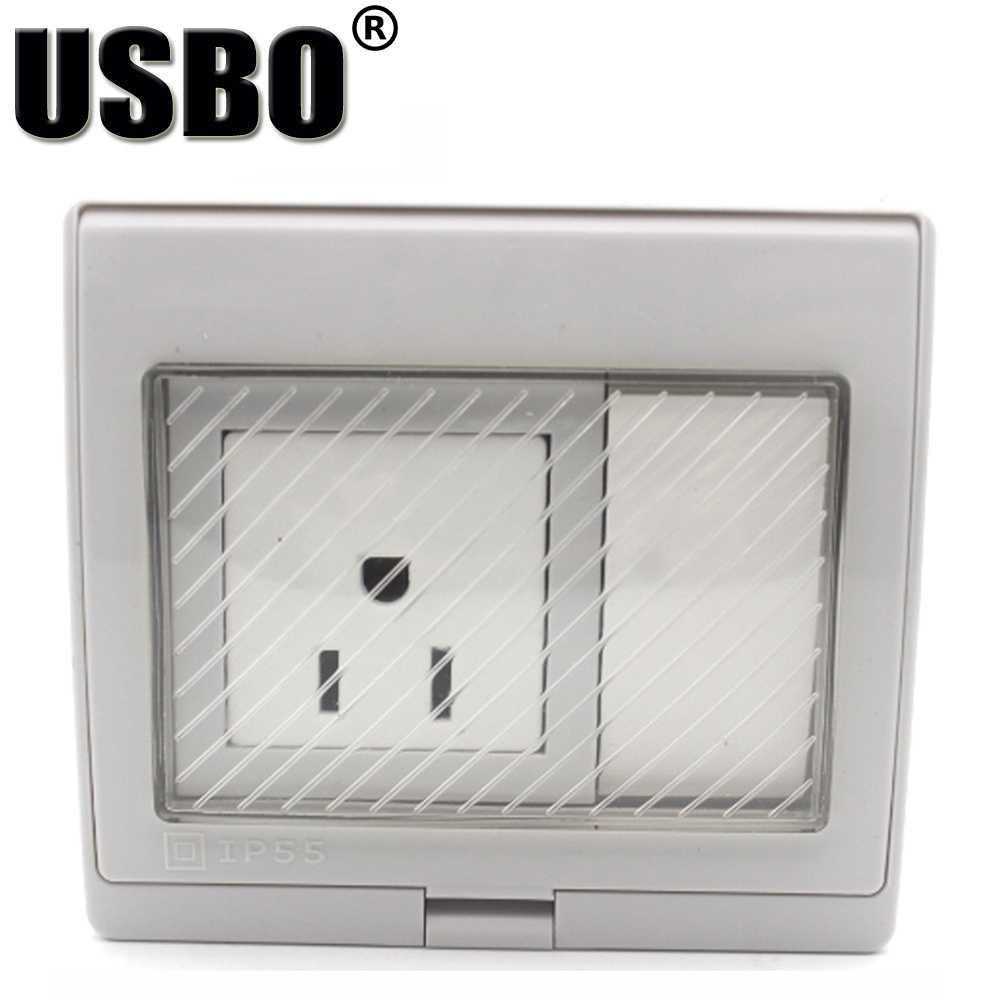 흰색 IP55 방수 야외용 자외선 차단 벽면 콘센트 ( - Outdoor Power Inlet Box 리뷰 및 가격